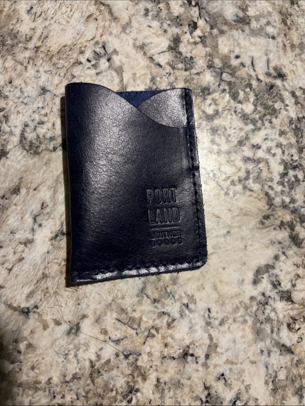 Portland Leather navy blue  Card Holder